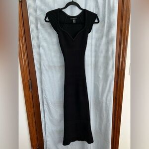 Forever 21 Black Ribbed Knit Dress